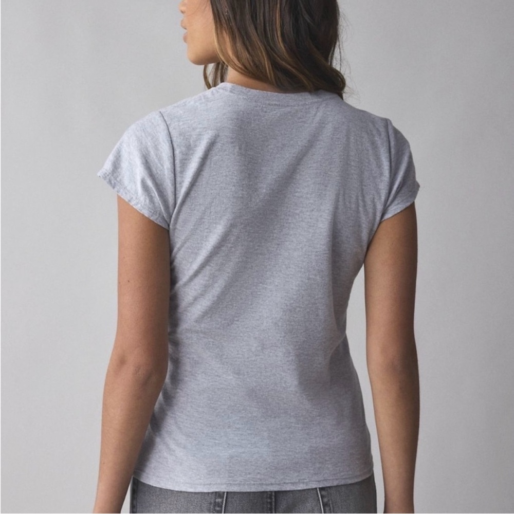 BDG Spill The Tee Urban Outfitters Gray Cropped Basic Tee Short Sleeve XS - Picture 3 of 13